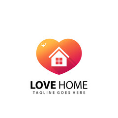 Home Love Logo Icon Design Vector Illustration