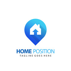 Pin Home Up Creative Modern Logo Design Vector Illustration