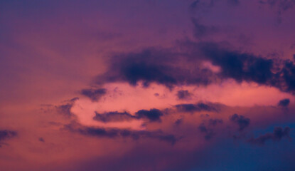 Beautiful evening sky at sunset