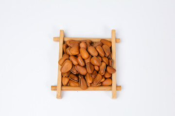 Pine Nuts isolated on white background 
