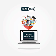 Online education concept. Vector illustration