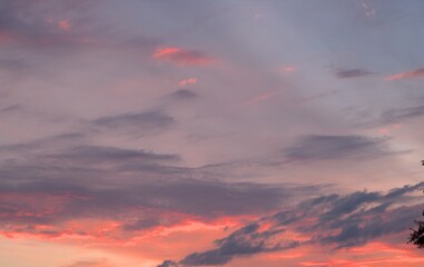 sunset in the clouds