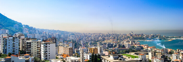 Fototapeta premium It's Panoramic view of Beirut, Lebanon capital.