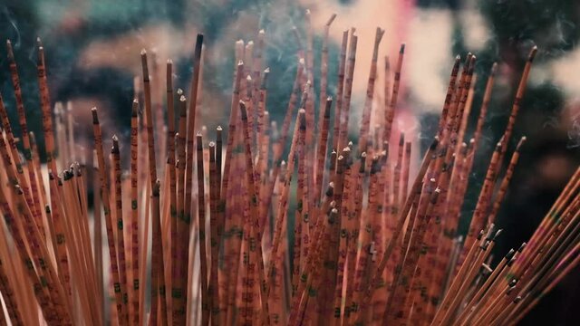 Smoky Incense Offer in a Chinese Confucian Temple