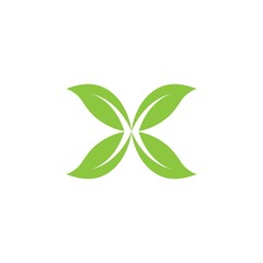 green leaf ecology nature element  vector icon of go green