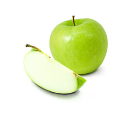 Fresh Green Apple On White Background