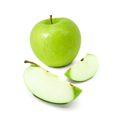 Fresh Green Apple On White Background