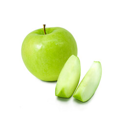 Fresh Green Apple On White Background