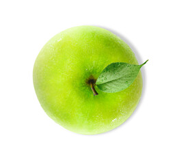 Fresh Green Apple On White Background