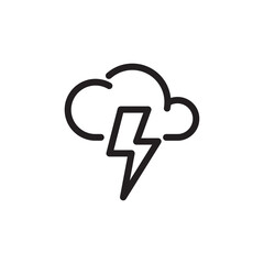 thunder storm icon logo illustration design