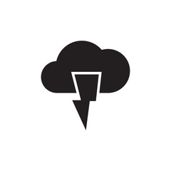 thunder storm icon logo illustration design