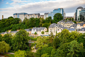 Fototapeta na wymiar It's Architecture of Luxembourg city, Luxembourg