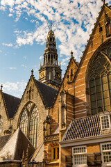 Fototapeta premium Church in Amsterdam, the capital of the Kingdom of Netherlands