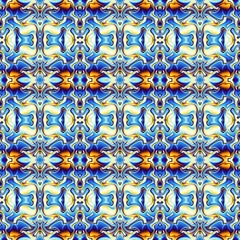 Abstract mosaic art pattern. Seamless ornament.