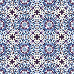 Abstract mosaic art pattern. Seamless ornament.