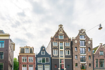 Fototapeta premium Antique building view in Amsterdam, Netherlands