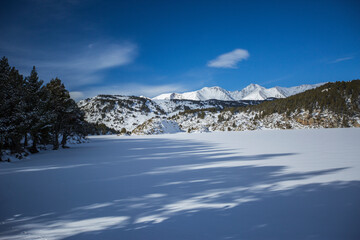 Obraz premium Winter in Capcir, Pyrenees, France
