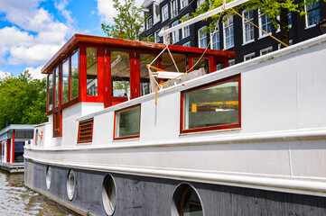 It's Boat floating in AMsterdam, Netherlands