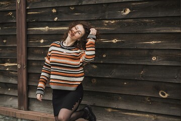 Autumn fashionable style and clothes detail for modern lady, ideas of fashion