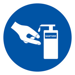Use Hands Sanitizer Symbol Sign ,Vector Illustration, Isolate On White Background Label. EPS10
