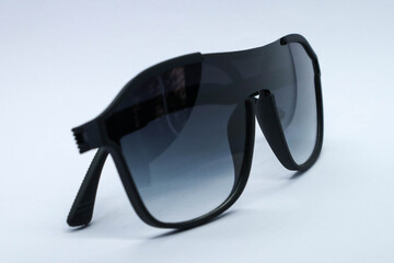Black sunglasses on a white background with clipping path