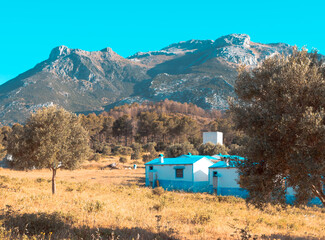 Tetouan in Northern Morocco with Rif Mountains in the background
