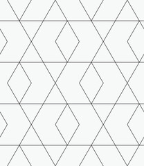  Vector seamless pattern. Repeating geometric tiles with a grid of rhombuses.