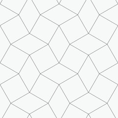 Fototapeta na wymiar Vector seamless pattern. Repeating geometric tiles with a grid of rhombuses.