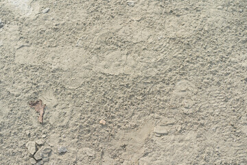 Sand near a lake in the mountains