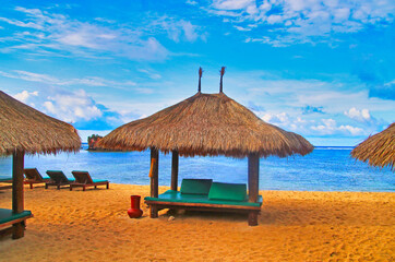 The beautiful Mandalika Beach in the South of Lombok in Indonesia, Asia