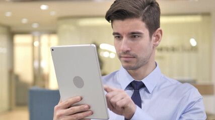 Businessman Using Tablet PC