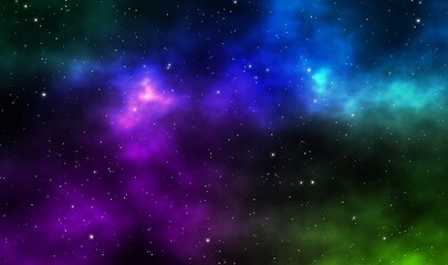 Spacescape illustration graphic design background