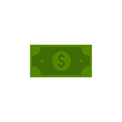 This is a vector money dollar icon, dollar bill symbol.