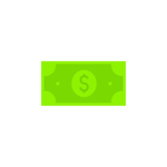 This is a vector money dollar icon, dollar bill symbol.