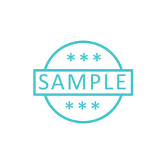 Icon sample, label design template 
