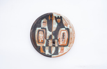 Wall plate - ceramic bowl with knights