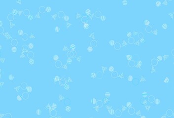 Light Blue, Green vector template with crystals, circles.