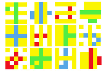 Abstract bright color geometric background. Color blocks.