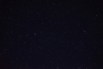 Many stars in the night sky in summer