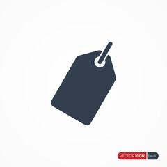 Price Tag Icon isolated on White Background. Flat Vector Icon Design Template Element.