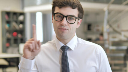 No, Young Businessman Rejecting Offer