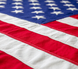 USA  flag, US of America sign symbol background, closeup view