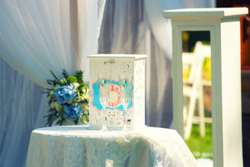 
Wedding glasses and flowers