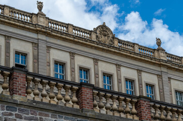 Fototapeta na wymiar Facade of a Building in Wiesenburg, Germany
