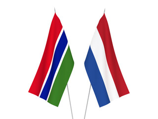 Netherlands and Republic of Gambia flags