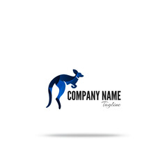 Kangaroo Abstract Logo Design Template