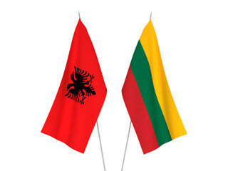 Lithuania and Albania flags