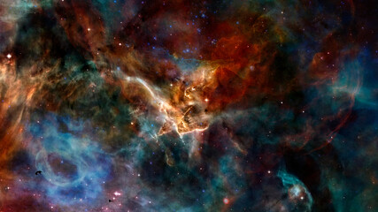 Universe with stars in outer space. Elements of this image furnished by NASA