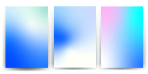 Set of Modern gradients desktop backgrounds for mobile phone. Bright colorful vector illustration. EPS10