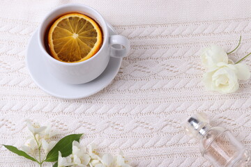 a cup of tea  in vintage style